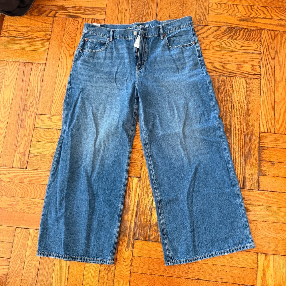BNWT American Eagle Wide-Leg Jeans sz 14 short